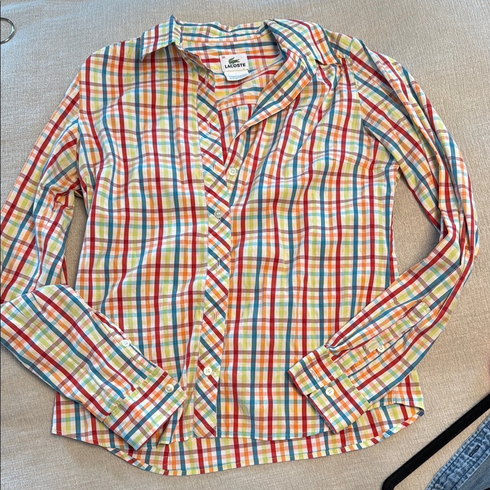Lacoste Multicolor Plaid Shirt size 38
